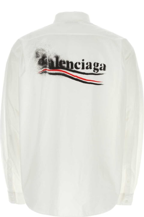 Balenciaga Clothing for Men Balenciaga White Cotton Shirt