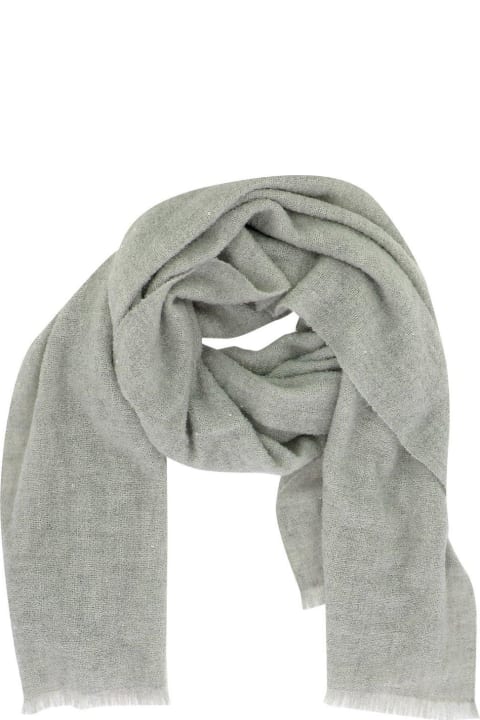Fashion for Women Brunello Cucinelli Frayed Sequinned Scarf