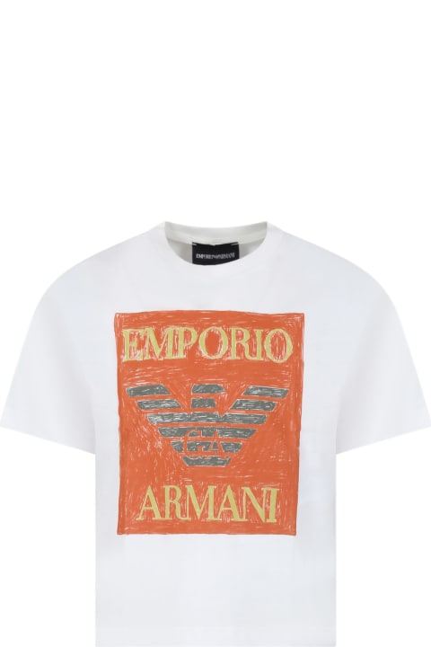 Emporio Armani for Kids Emporio Armani Multicolor T-shirt Set For Boy With Logo