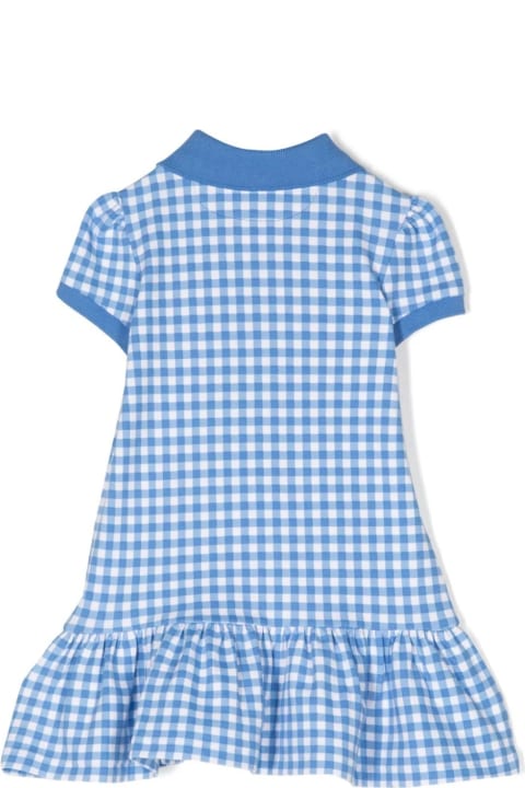 Bodysuits & Sets for Baby Boys Ralph Lauren Blue/pink Vichy Stretch Piqué Polo Dress