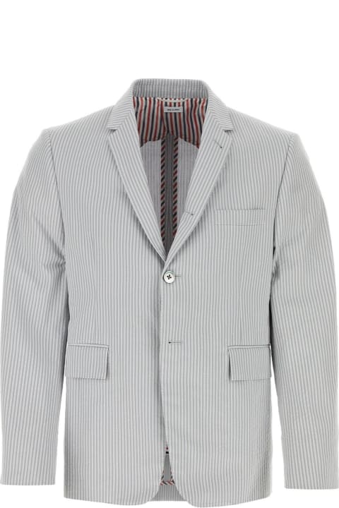 Thom Browne for Men Thom Browne Embroidered Cotton Blazer
