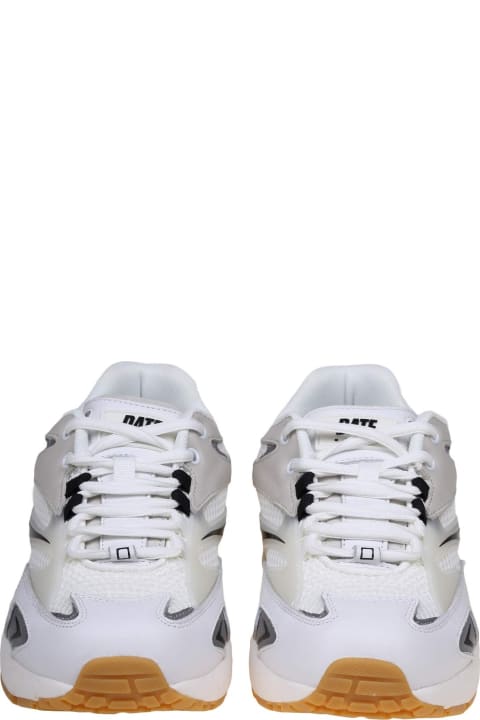 D.A.T.E. Sneakers for Women D.A.T.E. Sn23 Sneakers In White/grey Mesh And Leather