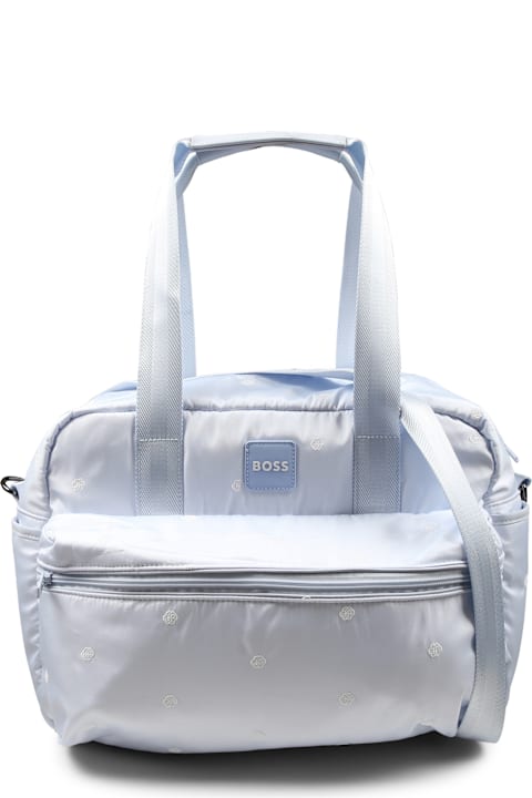 Hugo Boss Accessories & Gifts for Baby Boys Hugo Boss Light Blue Changing Bag For Baby Boy With Logo