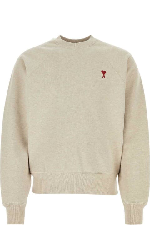 Ami Alexandre Mattiussi Fleeces & Tracksuits for Men Ami Alexandre Mattiussi Logo Detailed Long Sleeved Sweatshirt