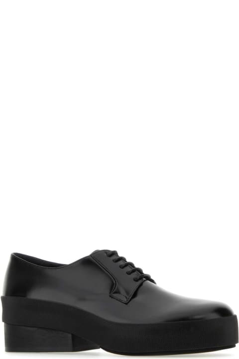 Raf Simons Laced Shoes for Men Raf Simons Black Leather Lace-up Shoes