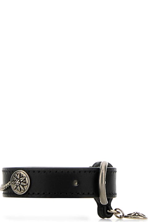 Bracelets for Women Prada Black Leather Bracelet