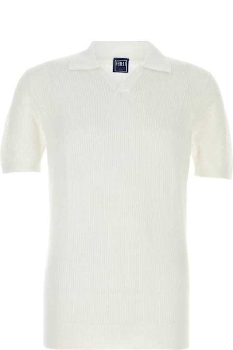 Fedeli for Women Fedeli White Cotton Polo Shirt