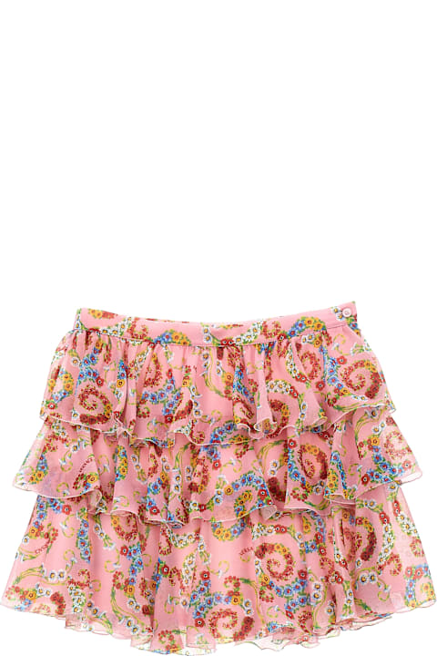 Bottoms for Girls Versace 'geo Poly Barocco Flower' Skirt