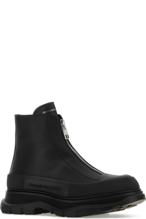 Shoes Sale for Men Alexander McQueen Black Leather Ankle Boots