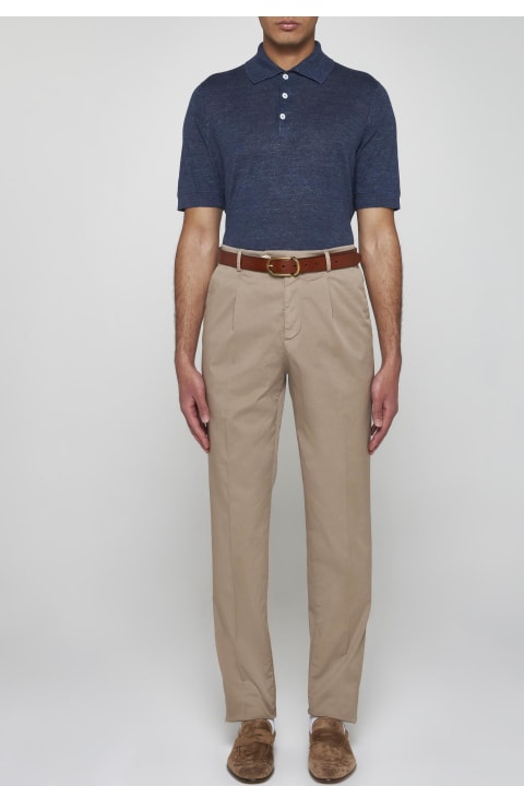 Pants for Men Brunello Cucinelli Stretch Cotton Trousers