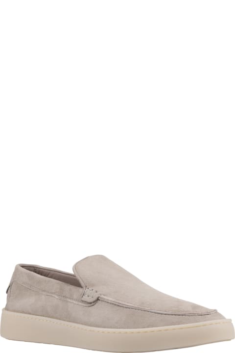 St. Bart Loafer In Stone Grey Suede