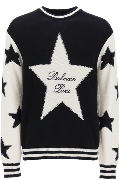 Balmain Men Balmain Sweater With Star Motif
