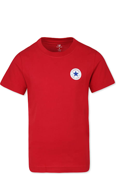 أدوات منزلية Converse Red T-shirt For Kids With Logo