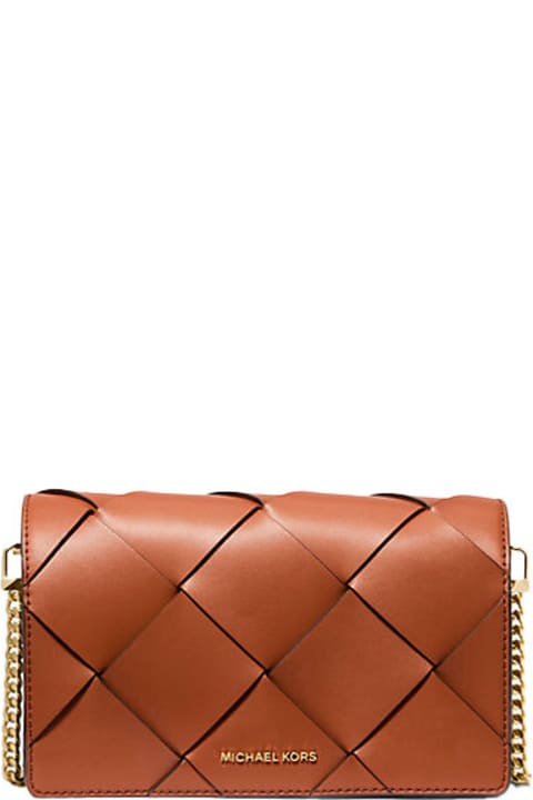 MICHAEL Michael Kors for Women MICHAEL Michael Kors 'jet Set' Brown Medium Crossbody Bag With Chain-link Shoulder Strap And Logo Lettering Plaque On The Front In Leather Woman