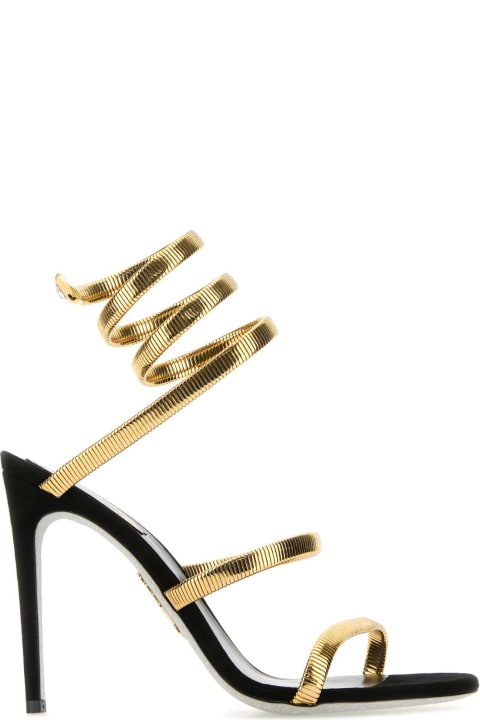 Shoes for Women René Caovilla Gold Metal Juniper Sandals