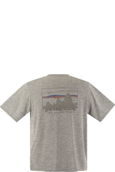 Patagonia for Men Patagonia T-shirt In Technical Fabric With Print On The Back