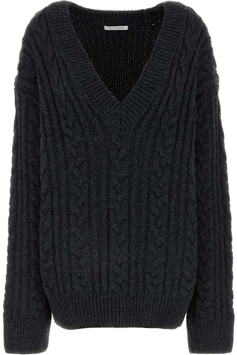 Cecilie Bahnsen Clothing for Women Cecilie Bahnsen Charcoal Wool Oversize Alia Sweater