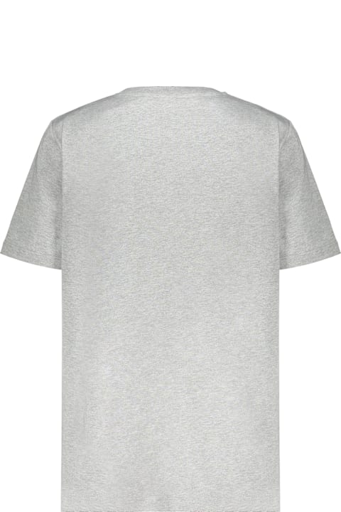 Balmain Gray T-shirt With Logo