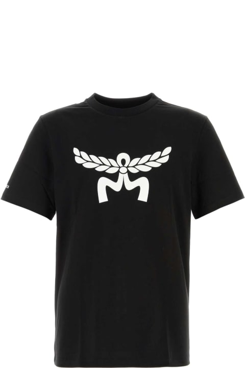 MCM Topwear for Men MCM Black Cotton T-shirt