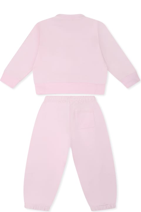 Bodysuits & Sets for Baby Girls Versace Pink Suit For Baby Girl With Logo