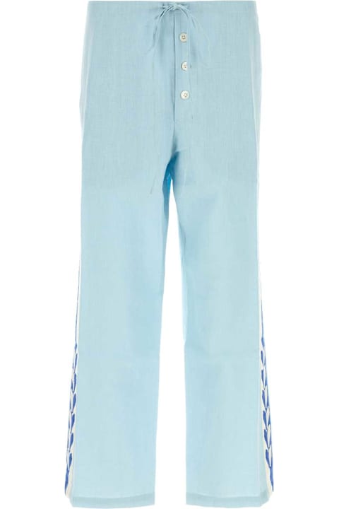Bode for Kids Bode Light Blue Linen Pant