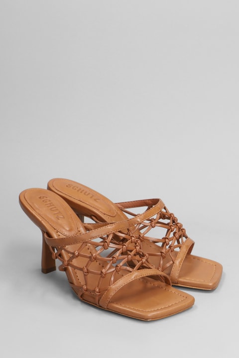 Schutz Sandals for Women Schutz Slipper-mule In Leather Color Leather