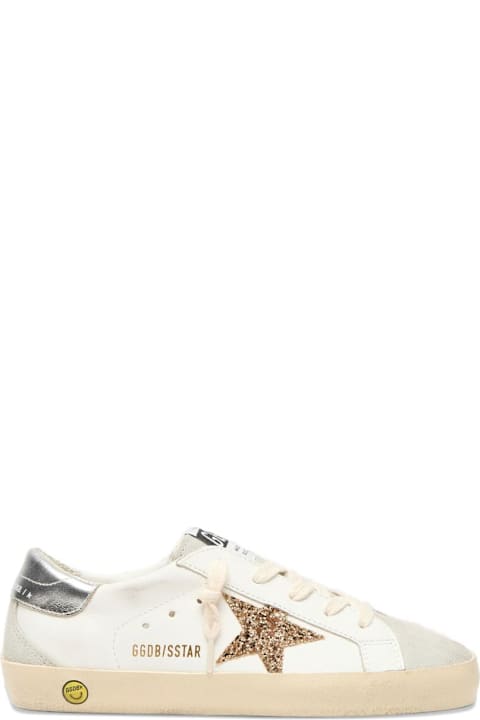 ガールズ シューズ Golden Goose Golden Goose Kids Leather Sneakers With Glitter Star