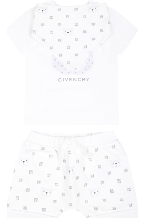 Bottoms for Kids Givenchy White Set For Babies With Logo