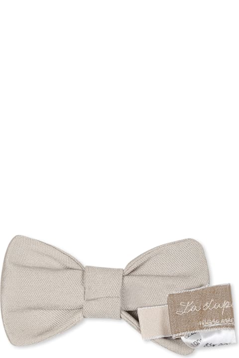 Accessories & Gifts for Baby Girls La stupenderia Beige Bow Tie For Baby Boy