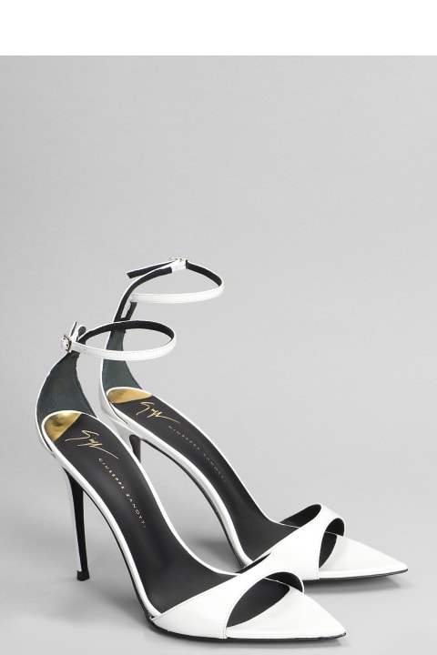 Shoes for Women Giuseppe Zanotti Intrigo Strap Sandals In White Patent Leather