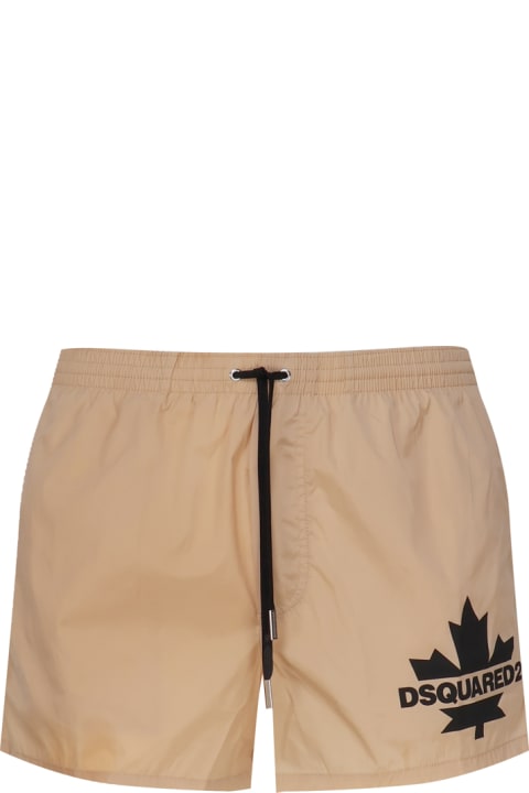 Swimwear for Men Dsquared2 Swim Shorts With Contrasting Color Logo