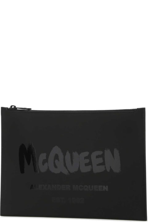 Bags for Men Alexander McQueen Black Leather Clutch