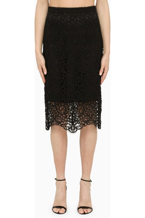 Burberry for Women Burberry Black Lace Pencil Skirt