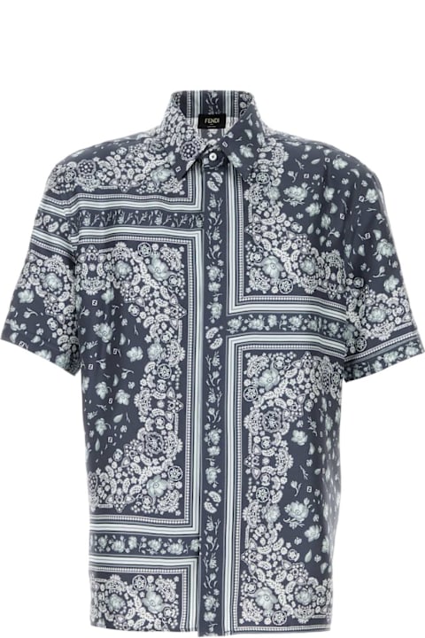 Sale for Men Fendi Printed Silk Shirt