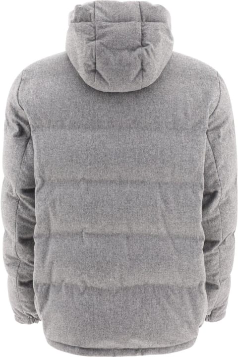 Brunello Cucinelli Coats & Jackets for Men Brunello Cucinelli Zip-up Padded Hooded Down Jacket