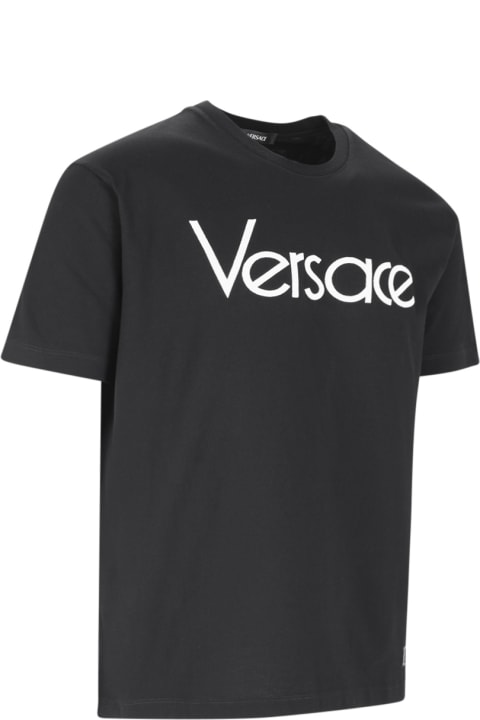 Versace Topwear for Men Versace Logo T-shirt