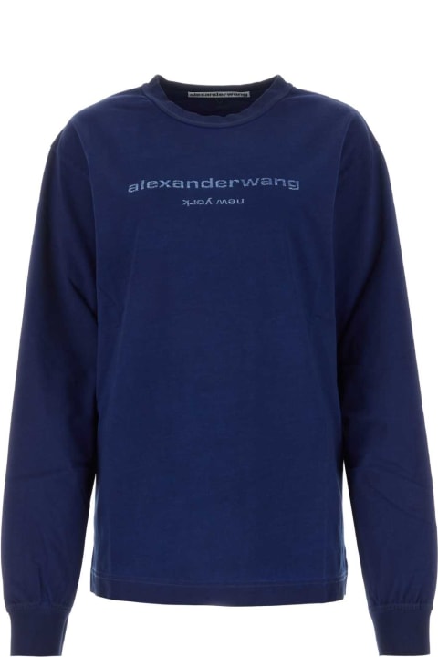 Fashion for Women Alexander Wang Blue Cotton Oversize T-shirt