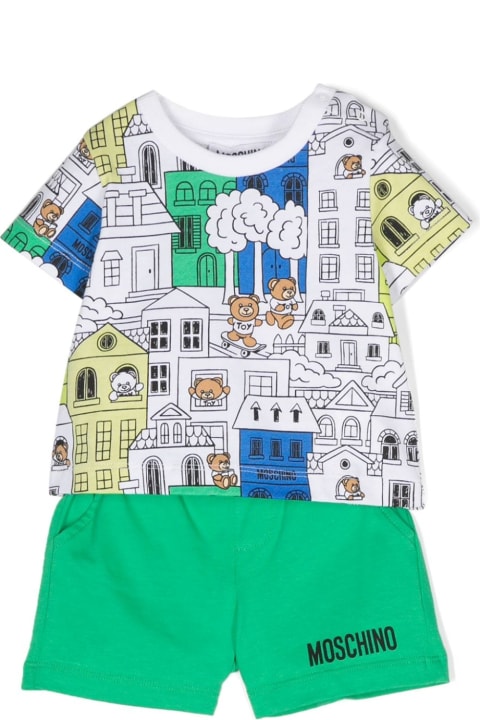 Bodysuits & Sets for Baby Boys Moschino Completo Con Stampa