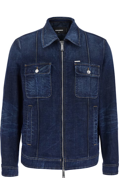 Dsquared2 Coats & Jackets for Men Dsquared2 Denim Pea Jacket