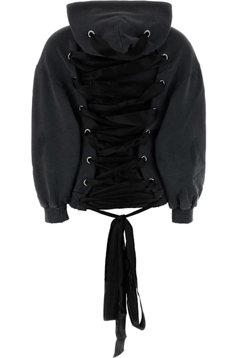 Balenciaga Fleeces & Tracksuits for Women Balenciaga Graphite Cotton Sweatshirt