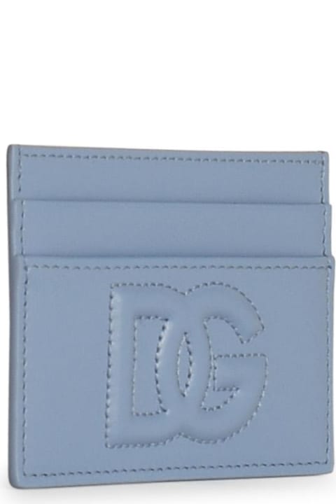 Dolce & Gabbana إكسسوارات لـ السيدات Dolce & Gabbana Light Blue Leather Cardholder