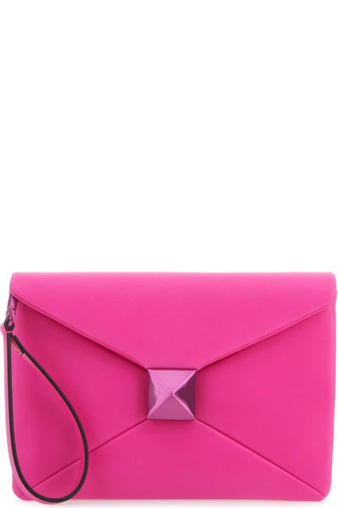 Bags for Men Valentino Garavani Pp Pink Nappa Leather One Stud Clutch