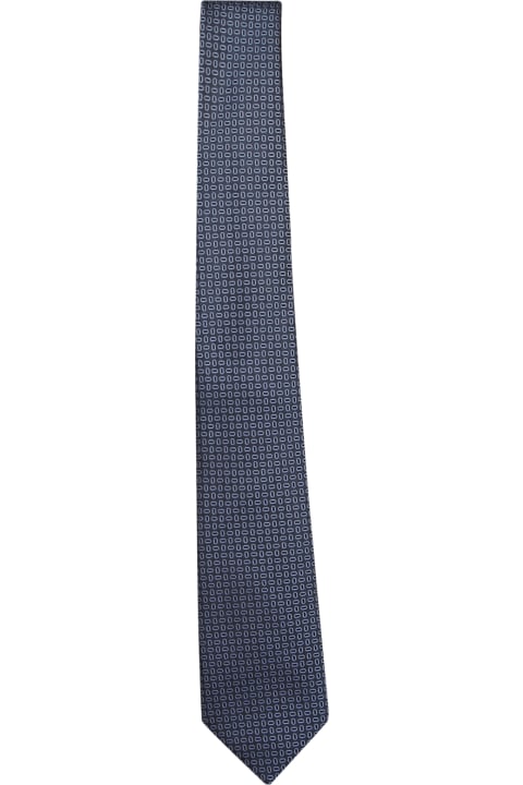 Canali لـ Men Canali Abstract Blue Silk Tie 8cm