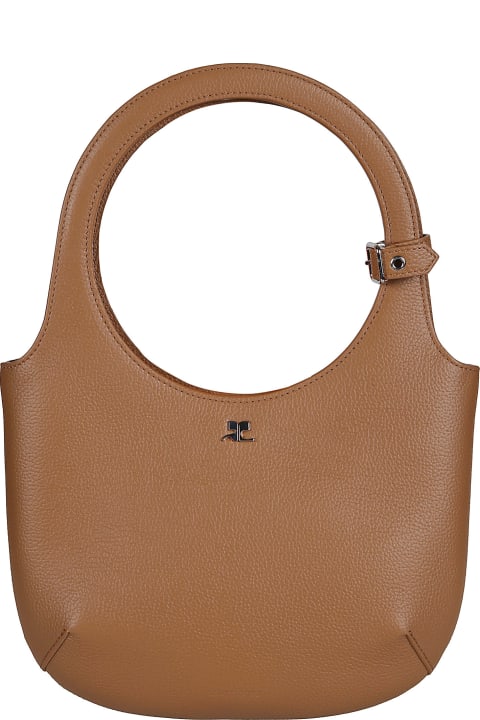 Courrèges Bags for Women Courrèges Holy Grained Leather Tote