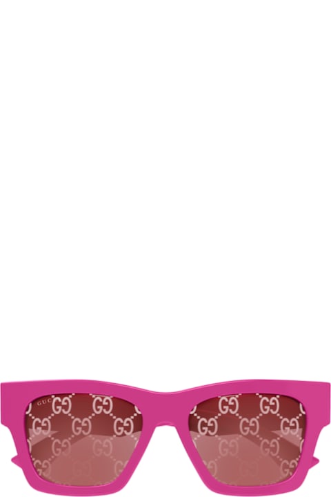 Gucci Eyewear لـ Kids Gucci Eyewear Gucci Gg1835s Linea Name Of Brand 004 Fuchsia Red Sunglasses