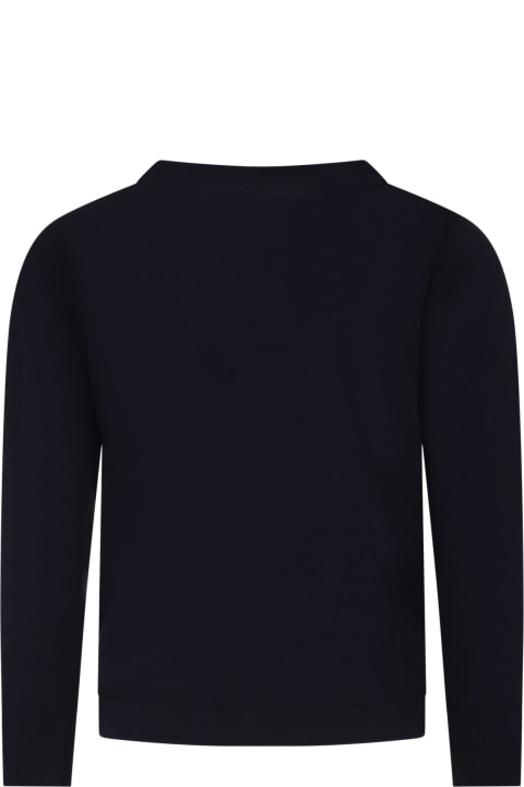 Sweaters & Sweatshirts for Boys C.P. Company Undersixteen Blue Sweater For Boy With C.p. Company Lens