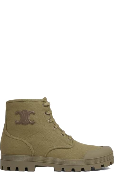 Canvas Lace Up Boots