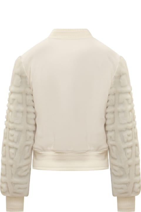 Givenchy Sale for Women Givenchy 4g Wool And Fur Short Bomber Jacket