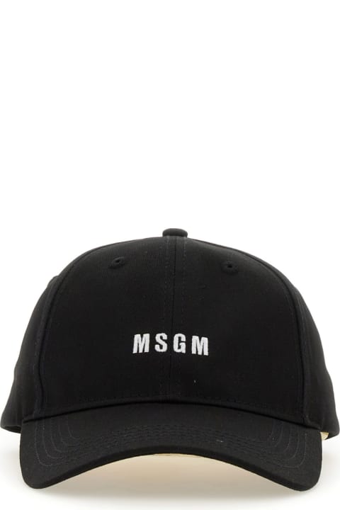 MSGM Hats for Men MSGM Baseball Hat With Logo
