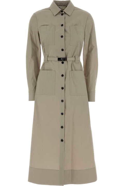 Homeware Tory Burch Cappuccino Stretch Poplin Shirt Dress